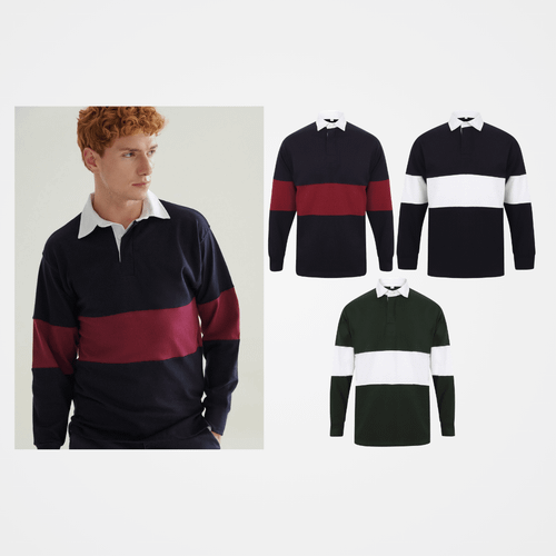 Front Row Panelled rugby shirt