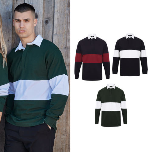 Front Row Panelled rugby shirt