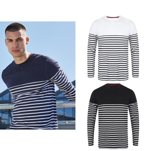 Front Row Long sleeve Breton striped T