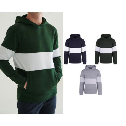 Front Row Heavyweight panelled hoodie