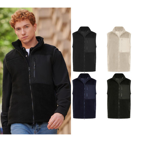 Front Row Recycled sherpa gilet
