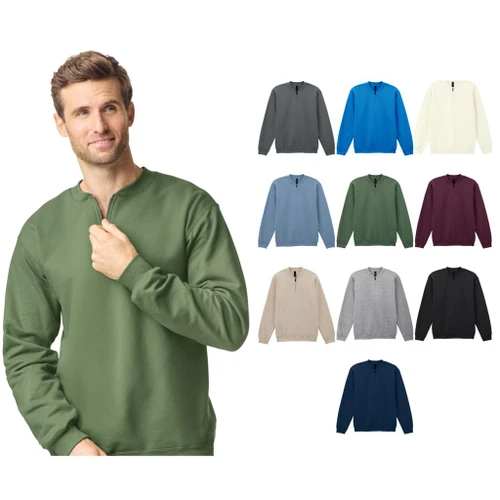 Gildan Softstyle™ midweight adult fleece 1/4-zip sweatshirt