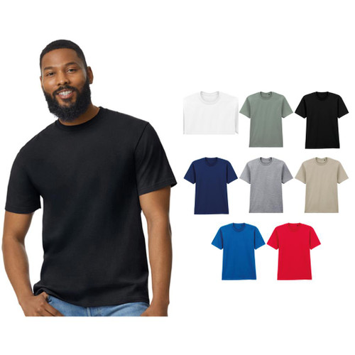 Gildan Softstyle™ midweight adult no-label enzyme wash t-shirt
