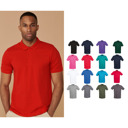 Henbury Micro-fine piqué polo shirt