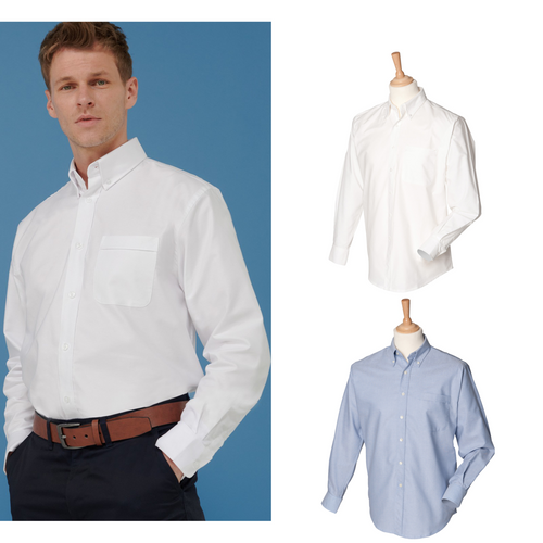 Henbury Long sleeve classic Oxford shirt