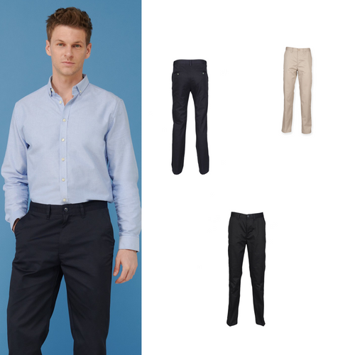Henbury 65/35 flat fronted chino trousers