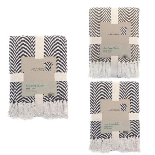 Home & Living Recycled mixed-fabric throw