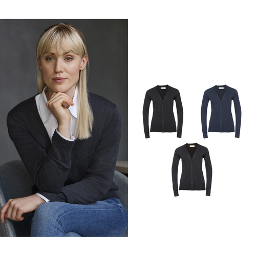 Russell Collection Women's v-neck knitted cardigan