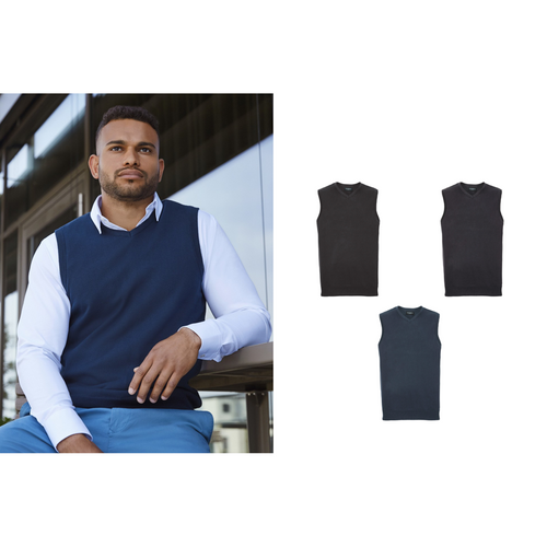 Russell Collection V-neck sleeveless knitted sweater