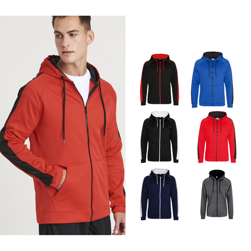 AWDis Just Hoods Sports polyester zoodie - JH066