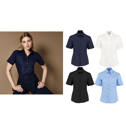 Kustom Kit Business blouse short-sleeved (tailored fit)