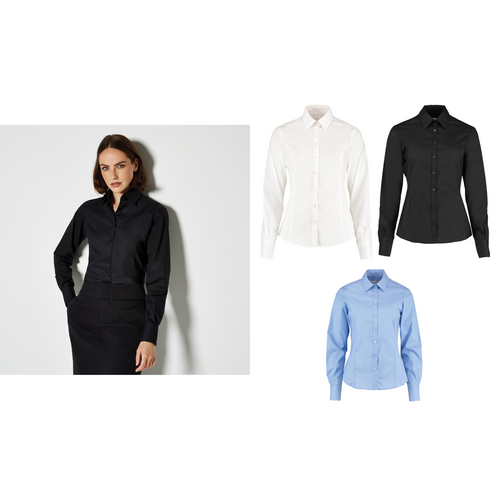 Kustom Kit Business blouse long-sleeved (tailored fit)
