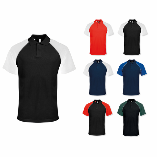 Kariban Polo baseball contrast polo shirt