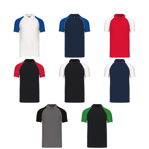 Kariban Polo baseball contrast polo shirt