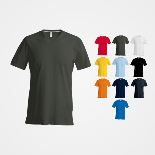 Kariban Men's short-sleeved V-neck T-shirt