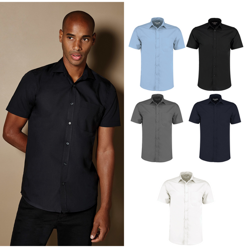 Kustom Kit Poplin shirt short-sleeved (tailored fit)