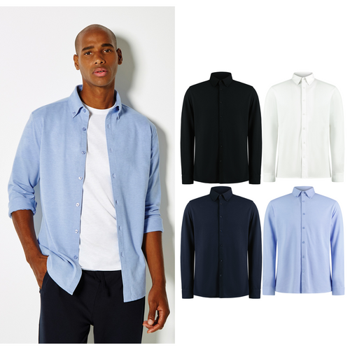 Kustom Kit Long sleeve Superwash® 60° piqué shirt (tailored fit)