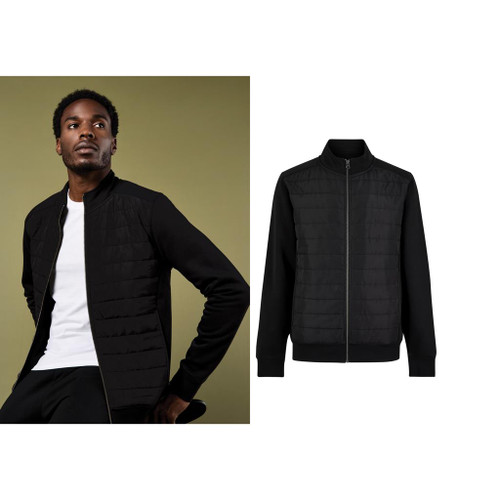 Kustom Kit Regular fit quilted full-zip sweatshirt