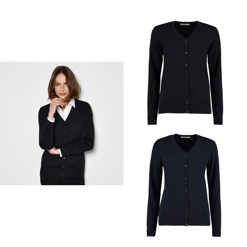 Kustom Kit Women's Arundel v-neck cardigan long sleeve (classic fit)