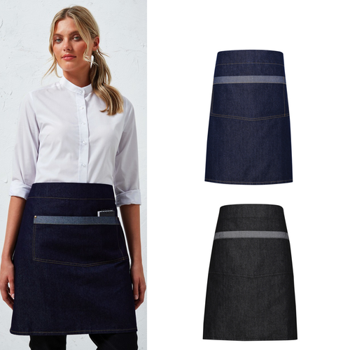 Premier Domain contrast denim waist apron