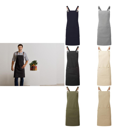 Premier Clip ‘n’ Clasp cross-back bib apron