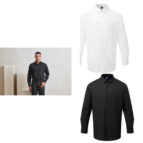 Premier Long sleeve ‘Recyclight’ poplin shirt