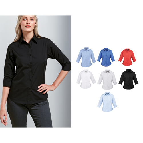 Premier Women's ¾ sleeve poplin blouse