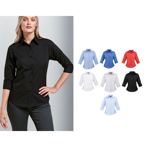 Premier Women's ¾ sleeve poplin blouse