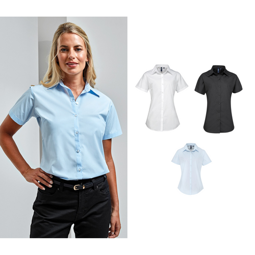 Premier Women's supreme poplin short sleeve shirt
