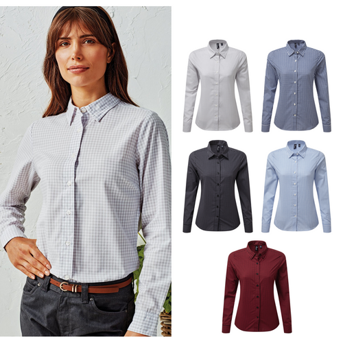 Premier Women's Maxton check long sleeve shirt