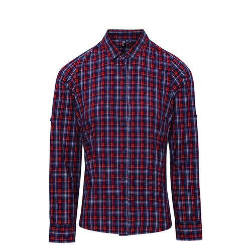 Premier Women's Sidehill check cotton long sleeve shirt