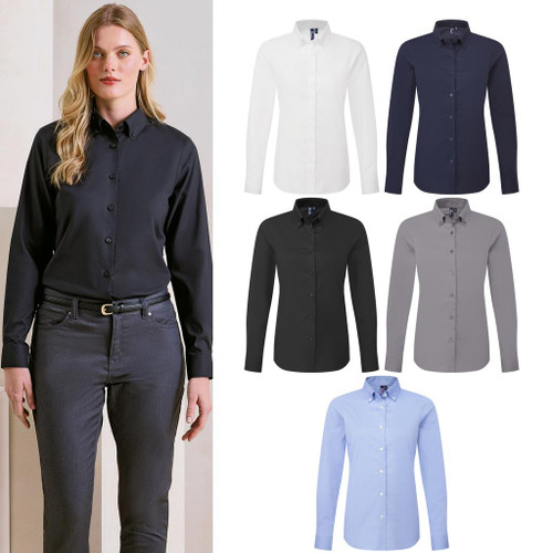 Premier Women’s ‘Supreme’ Oxford long sleeve shirt