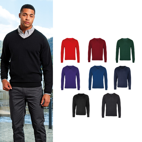 Premier V-neck knitted sweater