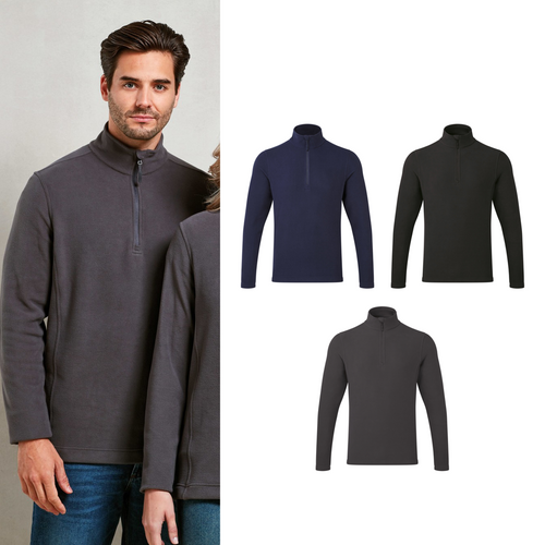 Premier Unisex ‘Recyclight’ 1/4 zip microfleece
