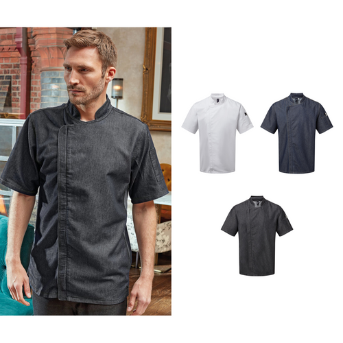 Premier Chef's zip-close short sleeve jacket