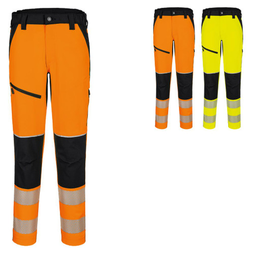 Portwest PW3 Hi-vis stretch trousers (T140)