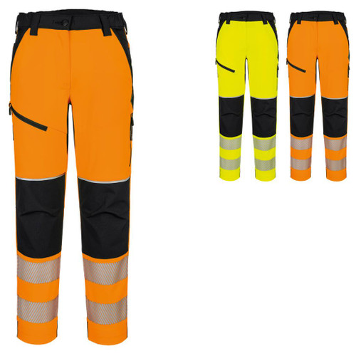Portwest Women’s PW3 Hi-vis stretch trousers (T141)