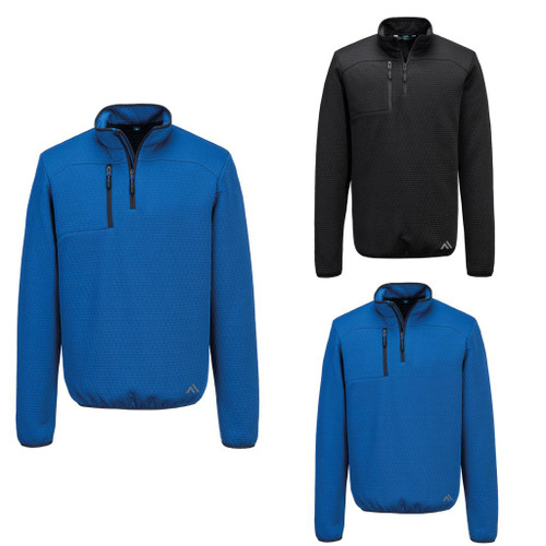 Portwest KX3 Sport textured ¼-zip sweatshirt (KX376)
