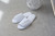 Towel City Open-toe slippers with hook and loop strap