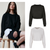 Build Your Brand Women’s terry cropped crew - BY131
