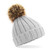 Beechfield Infant/junior fur pom pom chunky beanie