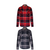 Kariban Sherpa-lined checked shirt jacket