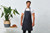 Premier District waxed-look denim bib apron