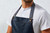 Premier District waxed-look denim bib apron