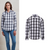 Premier Women's Ginmill check cotton long sleeve shirt - PR354