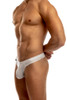 Jack Adams Bikini Thong in white (profile view) - men's sexy, premium, functional underwear, jockstraps and thongs