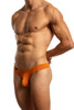 Jack Adams Bikini Thong in marmalade (profile view) - men's sexy, premium, functional underwear, jockstraps and thongs