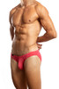 Jack Adams Bikini Brief in viva magenta (profile view) - men's sexy, premium, functional underwear, jockstraps and thongs