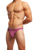 Jack Adams Bikini Thong in drift virtual pink (profile view) - men's sexy, premium, functional underwear, jockstraps and thongs