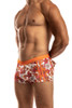 Jack Adams Bali Swim Trunk in flower power - orange (profile view) - premium,  fashionable and fun swimsuits, swim briefs, swim trunks and swim bikinis